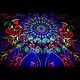 Luminous psychedelic canvas 'Cosmic monks gathering». Interior elements. Fractalika. My Livemaster. Фото №9