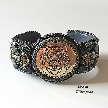 Украшения ручной работы. Ярмарка Мастеров - ручная работа Браслет "Гризли". Handmade.