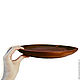 Wooden plate- tray made of cedar wood 330mm. T43. Plates. ART OF SIBERIA. My Livemaster. Фото №5