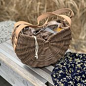 Сумки и аксессуары handmade. Livemaster - original item Round bag, wicker handbag, women`s handbag. Handmade.