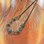 Винтаж handmade. Livemaster - original item Modern. Antique necklace. turquoise.. Handmade.