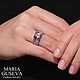 Заказать Кольцо розовое серебро 925 пробы в инкрустации фианитов. MARIA GUSEVA Fashion Jewelry. Ярмарка Мастеров. . Кольца Фото №3