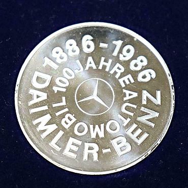 Винтаж ручной работы. Ярмарка Мастеров - ручная работа Винтаж: Медаль.Daimler Benz.Серебро.Мерседес.Монета.Германия. Handmade.