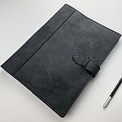 Канцелярские товары handmade. Livemaster - original item A4 notebook with adjustable buckle made of genuine leather. Handmade.
