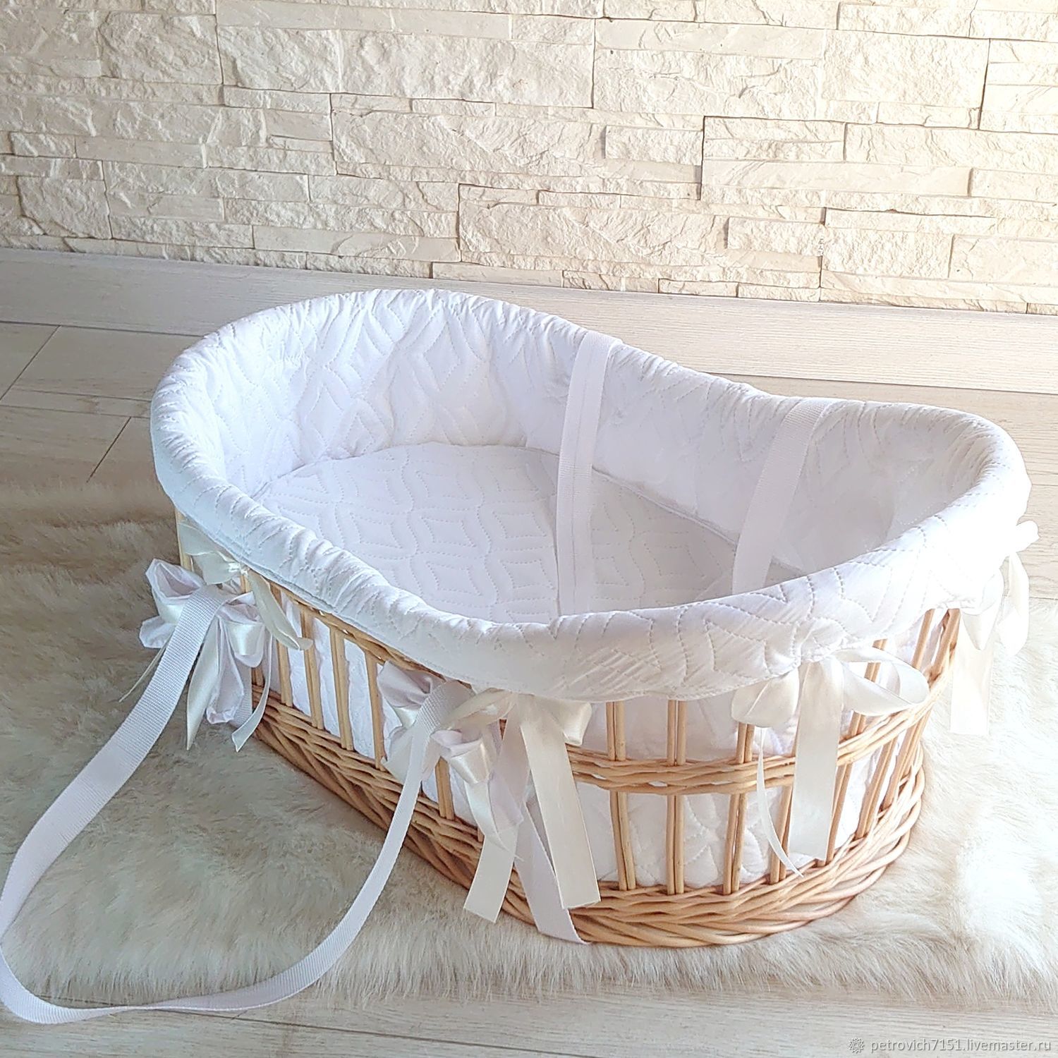 wicker cradle bassinet