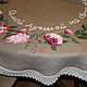 Tablecloth with flowers with a pattern of Peonies and the inscription hand painted. Tablecloths. Koler-art handpainted wear. My Livemaster. Фото №4