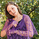 Minishal Ultraviolet linen cape on the shoulders, Shawls, Borskoye,  Фото №1