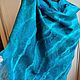 Felted Silk Double-sided Stole Sea. Wraps. FansFelt. My Livemaster. Фото №4