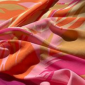 Материалы для творчества handmade. Livemaster - original item Fabric: Viscose crepe abstraction. Handmade.