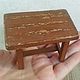 Furniture for dolls - Country style table for miniature dollhouse, Doll furniture, Schyolkovo,  Фото №1