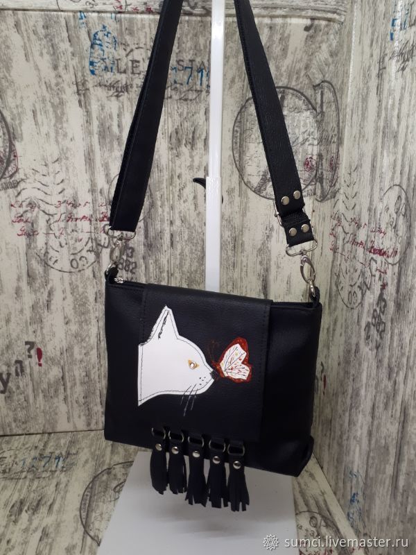 Cross body bag with applique on the flap, Classic Bag, Zvenigorod,  Фото №1