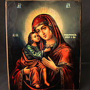 Картины и панно handmade. Livemaster - original item FEODOROVSKAYA Icon of the Mother of God in Alyoshki. Handmade.