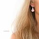 Order Earrings Rosebud / English rose quartz lock silver. LovelyStones. Livemaster. . Earrings Фото №3