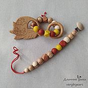Куклы и игрушки handmade. Livemaster - original item Rodent cat with a holder made of juniper and silicone beads. Handmade.