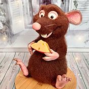 Куклы и игрушки handmade. Livemaster - original item Rat Emil felted from wool. The toy is made of wool. Ratatouille. Handmade.