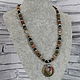 Necklace with a pendant made of unakite,jasper, serpentine stones. Necklace. Magic box. My Livemaster. Фото №5