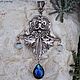 Silver pendant 'Josephine' Labradorite Moonstone, Pendants, Yalta,  Фото №1