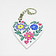 Llaveros en forma de corazón con flores. Key chain. Angel Art & Design. Ярмарка Мастеров.  Фото №4