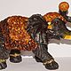 An elephant in amber with an amber ball in its trunk. Figurines. podaro4ek22. Online shopping on My Livemaster.  Фото №2