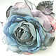 FABRIC FLOWERS. Chiffon rose ' Watercolor '. Brooches. fioridellavita. Online shopping on My Livemaster.  Фото №2