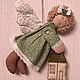 Летящий винтажный ангел - хранитель дома (текстильная кукла). Куклы Тильда. Variato handmade. Интернет-магазин Ярмарка Мастеров.  Фото №2