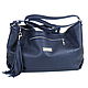 Crossbody Bag with Shoulder Strap Blue Leather-Crossbody Bag Blue, Crossbody bag, Moscow,  Фото №1