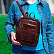  Leather Women's Black Vivien Mod Backpack Bag. CP29-211. Backpacks. Natalia Kalinovskaya. My Livemaster. Фото №5