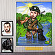Birthday gift for a husband/man, hunter. Cartoon photo. Hunting, Gifts for hunters and fishers, Moscow,  Фото №1