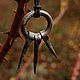 Order Copy of Hand forged Evil Sickle pendant amulet. Forge & Leather FoxxCraft. Livemaster. . Amulet Фото №3