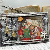 Картины и панно handmade. Livemaster - original item Picture panel Christmas fairy tale Santa Claus. Handmade.