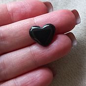 Материалы для творчества handmade. Livemaster - original item Black heart made of mudstone. Handmade.