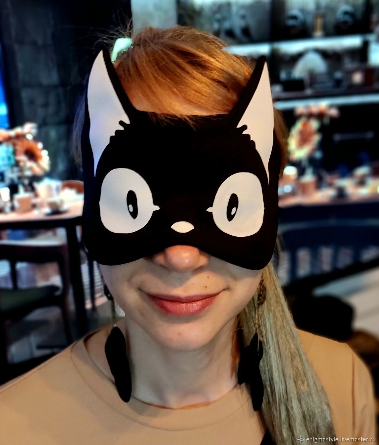 Mafia Cat Mask, Black Mask for Mafia Silent with Elastic band – купить на  Ярмарке Мастеров – TG95MCOM | Table games, Novosibirsk