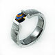 Titanium ring with timascus Ti 1003 textured. Rings. asgdesign. Online shopping on My Livemaster.  Фото №2