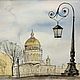 Order St. Isaac's Cathedral in watercolor painting is not expensive. paintmart (oikos). Livemaster. . Pictures Фото №3