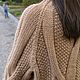 Order Jerseys: Women's knitted sweater with camel braids made of wool to order. Medel_clothes - женский вязаный свитер кардиган оверсайз. Livemaster. . Sweaters Фото №3