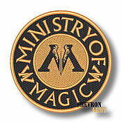 Материалы для творчества handmade. Livemaster - original item Hogwarts patch on clothing Ministry of Magic. Handmade.