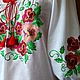 Women's embroidered blouse 'Pansies' ZHR2-213. Blouses. babushkin-komod. Online shopping on My Livemaster.  Фото №2