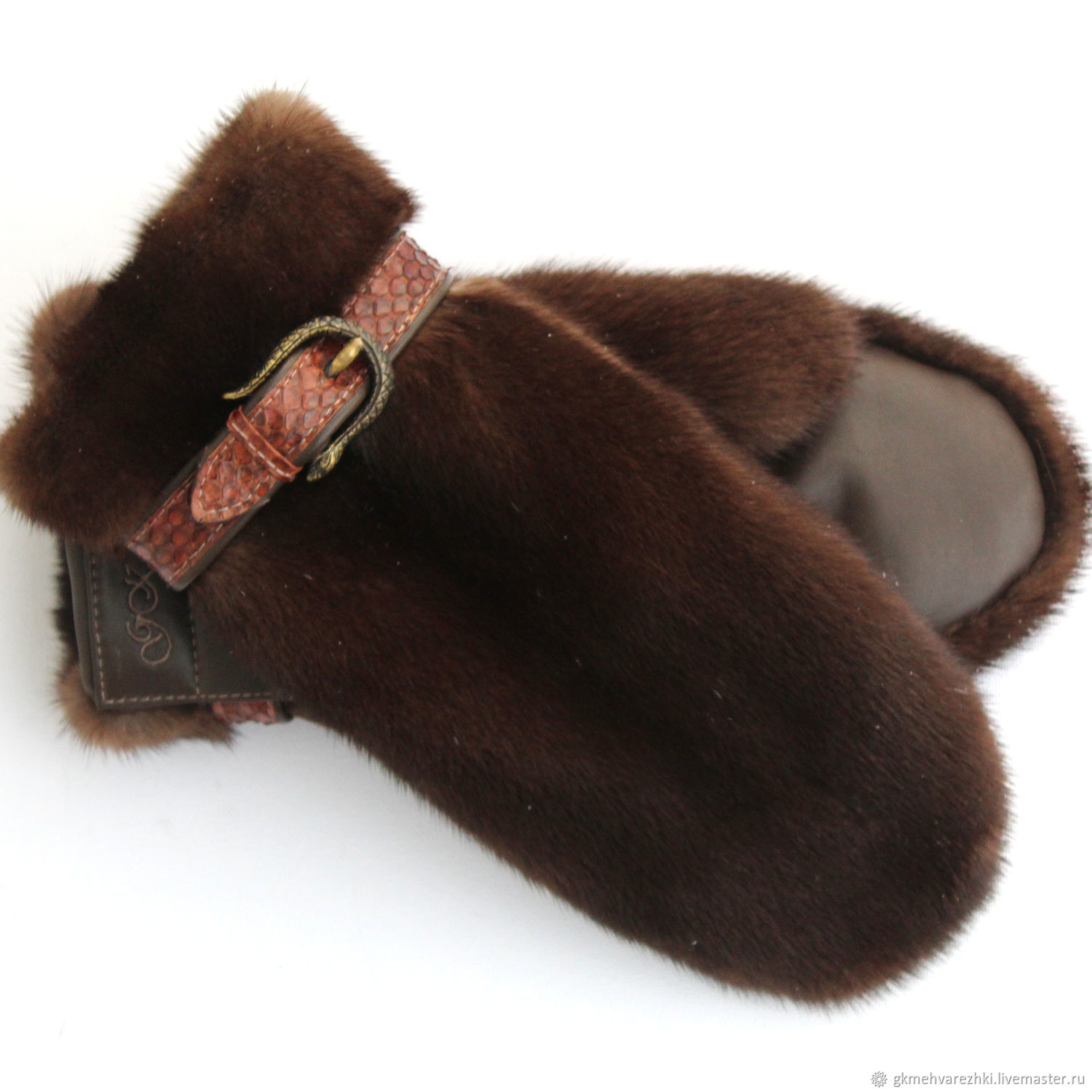 Fur mittens (brown mink), Mittens, St. Petersburg,  Фото №1