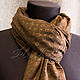 Plain brown scarf    Monogram. Scarves. Platkoffcom. Ярмарка Мастеров.  Фото №6