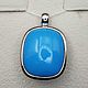 Silver pendant with natural turquoise 22h18 mm. Pendants. yakitoriya. Online shopping on My Livemaster.  Фото №2