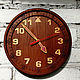 Modern clock made of ash, Watch, Moscow,  Фото №1