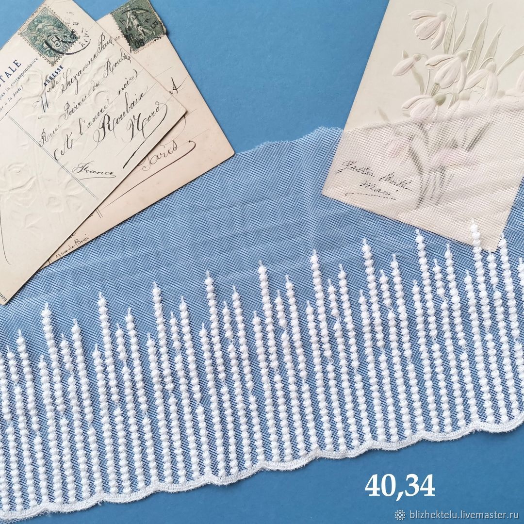 Кружевная вышивка на сетке. Арт. 40,34 купить в интернет-магазине ...
