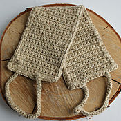 The sponge-mitten made of hemp and bark 