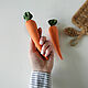 Текстильная морковь. Игрушечные овощи. Еда для детской кухни. Кукольная еда. Hygge Home Basket. Интернет-магазин Ярмарка Мастеров.  Фото №2