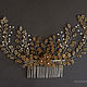 The beaded decoration of the 'Golden comb'. Hair Decoration. Moonrise_Jewelry. Online shopping on My Livemaster.  Фото №2