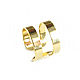 Gold wide ring without stones 'Style'phalanx ring. Phalanx ring. Irina Moro. My Livemaster. Фото №4