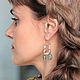 Order Earrings dvojcatka 'the Firebird', gold filled, pearls, fluorite. Ekart Ekaterina Dmitrieva. Livemaster. . Earrings Фото №3