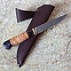Knife 'Peshets-1' h12mf birch bark stab.karelka. Knives. Artesaos e Fortuna. My Livemaster. Фото №6