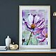 Painting Purple Flowers Cosmea Flower oil painting. Pictures. Lana Zaitceva. My Livemaster. Фото №4