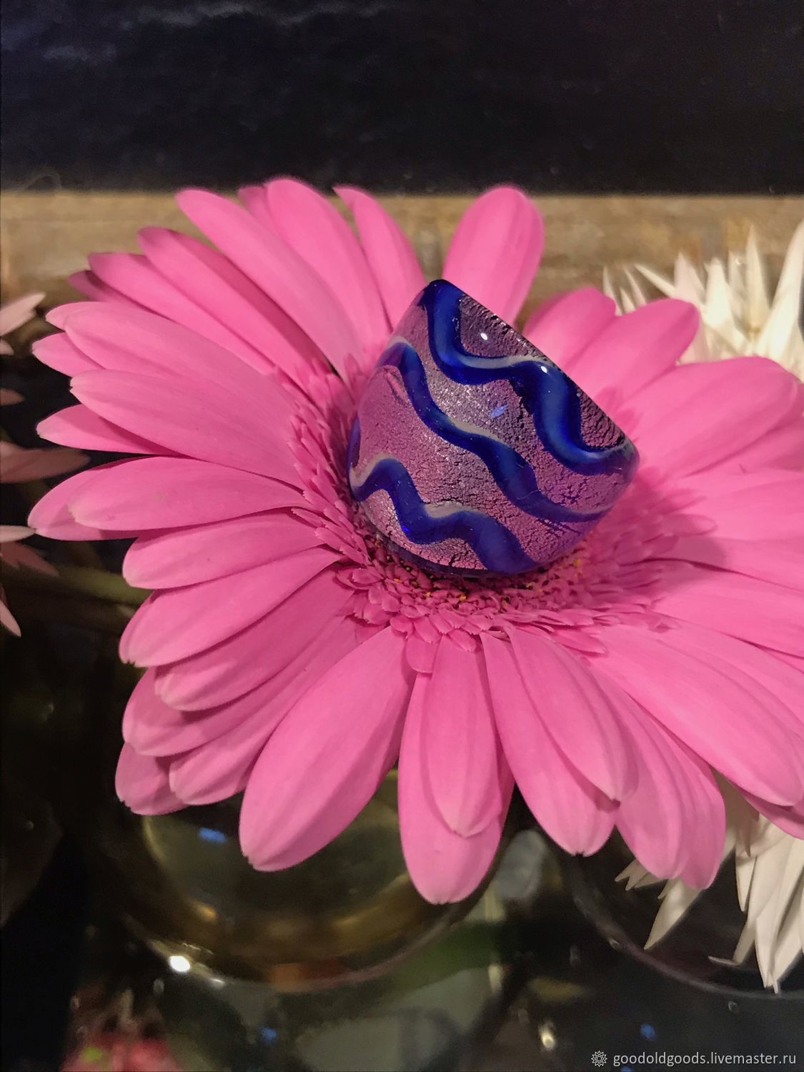 Винтаж: Кольцо "Волна", Мурано, Италия – купить на Ярмарке Мастеров ...